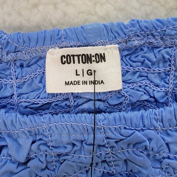 NWT Cotton On Blue Stretch Scrunchie Y2K Style Sleeveless Sexy Crop Top - Picture 11 of 12